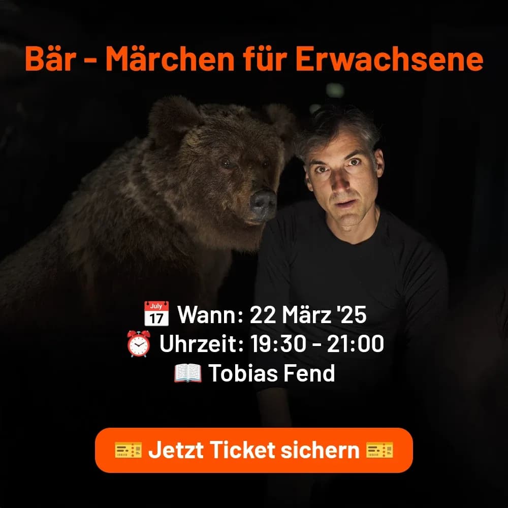 Veranstaltungsplakat: Bär – Ein einmaliges Märchen für Erwachsene in der COOLTOURSZENE Bär – Ein einmaliges Märchen für Erwachsene in der COOLTOURSZENE